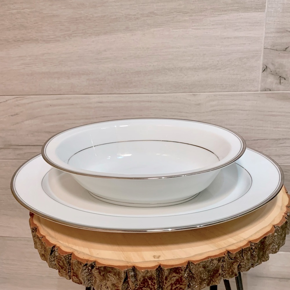 handcrafted zylstra select fine china Serving Platter and Oval Serving Bowls